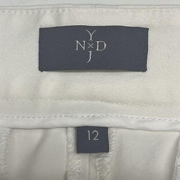 NYDJ Cream Ankle Pants with Front and Back Pleating - Picture 10 of 14